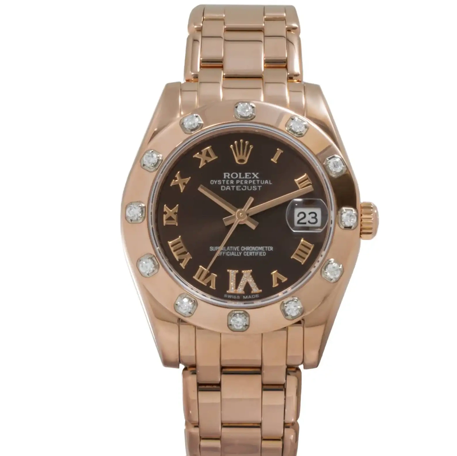 Prestigious Jewelrys Rose Rolex Gold Datejust 81315 0714